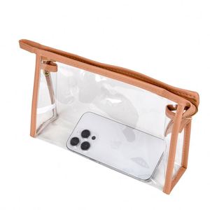 BSCI Factory Manufacture Wholesale <b>Travel</b> <b>Organizer</b> Make Up Cosmetics Bag for Women Portable fashion Transparent Toiletry Bag - Product Image 5