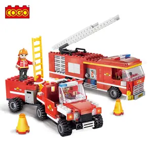 COGO 324 PCS Educational Model Fire Fighting Truck Building Blocks Toys for Children