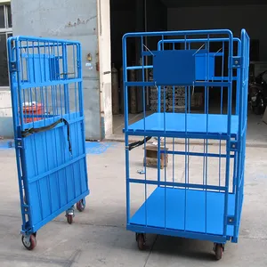 Foldable Best Quality Detachable Warehouse Logistics Transport Cargo Logistic Carts Roll Cages Trolley For Sale