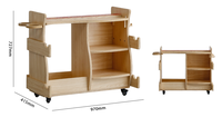 Étagère de rangement pliable et flexible à trois niveaux en contreplaqué de 18 mm pour équipement de gym à domicile, idéale pour le salon et les outils d'exercice musculaire