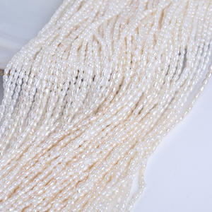 Promotion de colliers semi-finis en perles de culture d'eau douce Keshi blanches naturelles de Zhuji, 2-2,5 mm, pour la vente en gros de perles en vrac par Xiaomi - Product Image 5