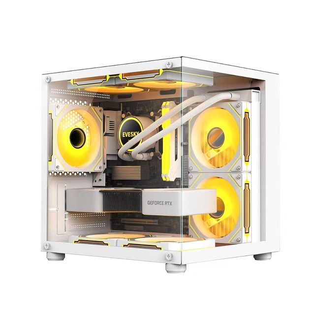 Full View Computer Cabinet Unique Mini Gaming Cpu Desktop case Mid Tower Pc case