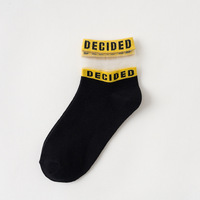 YUELI 2020 nouveau lucency respirant chaussettes fil de verre de printemps et d'été coton cheville chaussettes