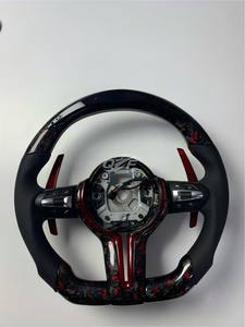 Volant sport chauffant avec palettes <span class=keywords><strong>pour</strong></span> BMW F01 F06 F10 F11 F15 F20 F21 F22 F30 F31 F32 F36 en fibre de carbone - Product Image 1