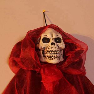 Nouvel Arrivage Meilleure Vente En Gros 180 cm Squelette d'Halloween en Plastique Fantôme Rouge Fait Main Prix Usine Décoration Horreur à Suspendre Porte Mur - Product Image 3