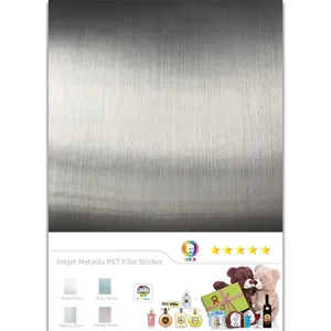 MR.R Inkjet Metallic PET film sticker self adhesive matte golden silver photo paper