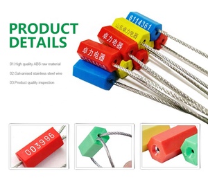 Đường kính dây 1.8mm/1.5mm duy nhất sử dụng bảo mật cao giả mạo bằng chứng dây con dấu có thể điều chỉnh Cáp dây con dấu cho container hàng hóa - Product Image 2