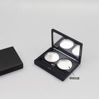 Palette à paupières vide haut de gamme, personnalisable, couleur noire mate, en plastique recyclé, conteneur cosmétique transparent, en promotion