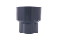 Réducteur PVC-U gris pour raccordement de tuyaux PVC de divers diamètres, norme DIN, écologique, connectivité par colle, surface lisse, usage industriel
