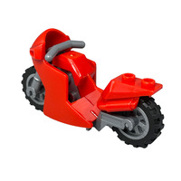 Jouet de construction à petites particules MOC, casque de moto de course, pare-brise, pour la conduite, les séances photo, jouet promotionnel DIY
