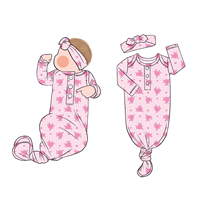 Vente en gros Fashion Robe confortable et respirante pour nouveau-né avec bandeau pour bébé Sac de couchage 0-3 mois