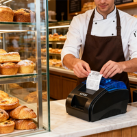 AIXW Precio Barato 58mm POS Impresora Térmica de Recibos con Bluetooth 3 Pulgadas para Supermercado Restaurante