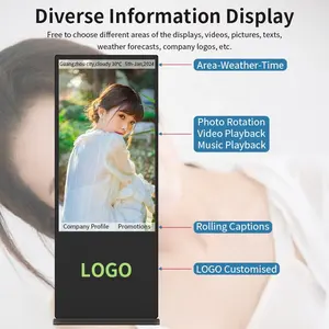 Màn hình cảm ứng kiosk 1080P Android video LCD Máy nghe nhạc quảng cáo kiosk Dọc Biển hiển thị