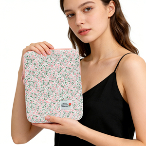 Housse de <span class=keywords><strong>tablette</strong></span> de 11 pouces pour iPad Pro/HUAWEI/Samsung/<span class=keywords><strong>Lenovo</strong></span>/Surface, motif floral matelassé, multi-compartiments, <span class=keywords><strong>pochette</strong></span> portable pour <span class=keywords><strong>tablette</strong></span> - Product Image 6