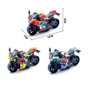 Juguete de Motocicleta de Carreras de Plástico con Inercia y Diseño de Grafiti, Venta Caliente, Regalo para Niños, Venta al por Mayor Directa de Fábrica China - Product Image 1