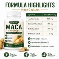 Capsules de Maca Marque Blanche – Complément Alimentaire Naturel à Base de Racine de Maca pour l'Énergie Quotidienne et la Vitalité – OEM ODM – 60 Capsules Végétariennes