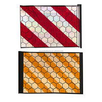 Drapeau de signalisation de sécurité routière en PVC jaune fluorescent haute visibilité, réfléchissant, imprimable, pour livraison