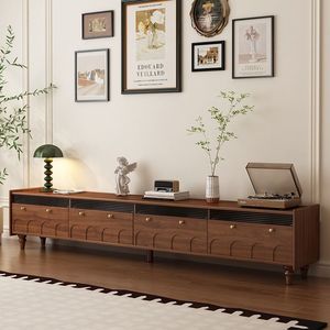 Mueble para TV de madera maciza con cajones de almacenamiento para sala de estar y uso doméstico - Product Image 2