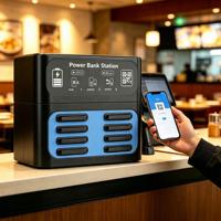 Borne de recharge portable personnalisée avec logo pour la location de batteries externes – Distributeur automatique de batteries externes pour téléphones portables