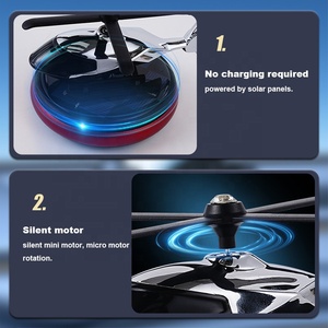 Profumo creativo per elicottero rotante a energia solare deodorante personalizzato per auto piccola Joe con fette profumate in legno - Product Image 4