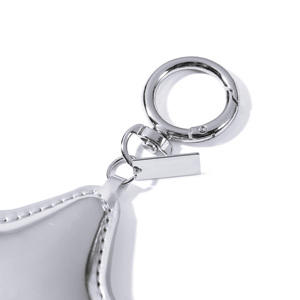 Porte-clés <span class=keywords><strong>miroir</strong></span> en cuir PU avec fleur, porte-clés élégant en alliage, <span class=keywords><strong>miroir</strong></span> de maquillage à cadre floral rose pour filles - Product Image 6