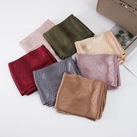 Foulard islamique uni élégant de haute qualité, voile ethnique pour femmes, écharpes et châles en satin de soie, hijab musulman
