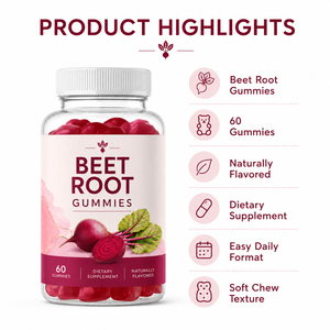 Compléments de Betterave Biologique de Haute Qualité, Gommes à Mâcher Riches en Vitamines B9 et B12, Améliorent l'Immunité, Végétaliens, pour Adultes et Nouveaux-nés - Product Image 5