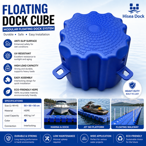 Pontón <span class=keywords><strong>Flotante</strong></span> de HDPE Personalizado de Fábrica, Muelle Modular <span class=keywords><strong>para</strong></span> Barcos de Alta Resistencia, Resistente a los Rayos UV, Certificado CE, Duradero de 10 a 15 Años, Muelle Marino - Product Image 2