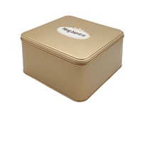 Boîte en métal carrée durable JH pour le stockage des aliments pour bébés noix noyaux collations pour animaux de compagnie lait chewing-gum pain sandwich gelée