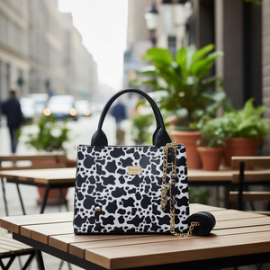 Bolso de Mano para Mujer Fana Alejandra, Diseño de Piel de Vaca, Microfibra, Correa de Cadena, Estilo Casual, para Uso Diario - Product Image 2