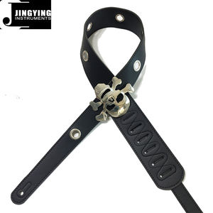 2025 musicale Jingying Custom con teschio/testa di drago in pelle cinghie per chitarra elettrica stile <span class=keywords><strong>Rock</strong></span> strumenti a corda accessori - Product Image 5