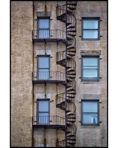 Sabit yangın kaçış merdiveni korkulukları merdiven modüler bina merdivenleri