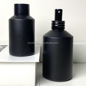 Produits les plus vendus 2024 Flacon pulvérisateur noir mat 200 ml Flacon en verre avec bouchon 100 ml Flacon en verre noir mat - Product Image 1