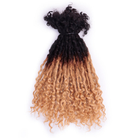 Belle Curly Locs 100% Cheveux Humains Goddess Faux Locs Couleur Ombrée Vente en Gros Gypsy Locs Dreadlocks Cheveux Humains Cheveux Humains