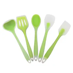 Gıda sınıfı 5 adet/takım silikon mutfak gereçleri silikon spatula kaşık kürek silikon mutfak aletleri gereçler seti