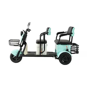 Grosir penumpang sepeda roda tiga rekreasi kecil listrik untuk skuter mobilitas orang tua dengan kursi lipat