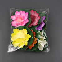 Bouquet de fleurs artificielles de lotus nénuphar de 10 cm en gros pour arrangements décoratifs de mariage