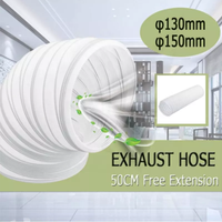 Tuyau de climatiseur haute pression flexible de 5 pouces, tuyau d'évacuation en plastique pour climatiseur portable
