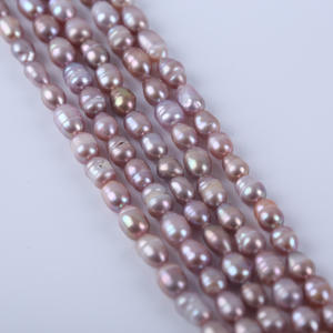 Perlas Naturales de Agua Dulce de Arroz Blanco de 18 cm y 5-6 mm, Cuentas Hechas a Mano para Collar, Accesorios de Joyería, en Existencia - Venta al por Mayor - Product Image 5