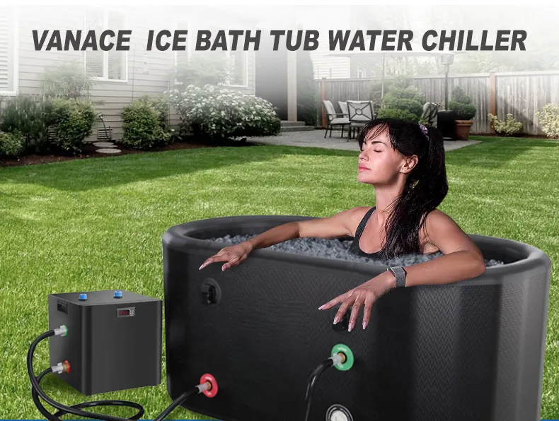 Vanace Water Chiller AL 1/3HP Power Athletic Sport Recovery Wholesale Portable Square Pool Cold Plunge Ice Bath Water Chiller