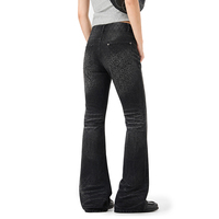 Jean micro-évasé imprimé léopard pour hommes et femmes, marque streetwear américaine, style Y2K, pantalon long