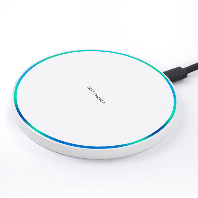 Custom Logo 15W Portable Wireless Charger LED Light Fast Charging Type-C Input Wireless Phone Chargers