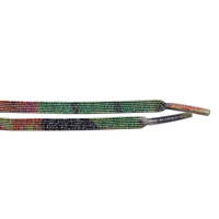Lacets Weiou 6 mm en fil métallique plat effet encre éclaboussée, lacets élastiques à transfert thermique, adaptés aux chapeaux et aux chaussures de sport