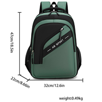 Sac à dos de sport unisexe grande capacité en Oxford et PU, multi-poches, imperméable, léger, pour voyage, collège, lycée, étudiant, ordinateur portable