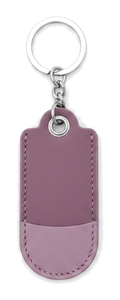 Llavero y Soporte para Teléfono de Cuero Morado Grabado con Varita de la Fortuna Oriental, Duradero, con Logotipo Personalizado, Regalo Corporativo - Product Image 1