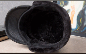 X1754 in vera pelle per paraocchi color <span class=keywords><strong>Peaky</strong></span> cappello caldo camionisti cappello per Casual quotidiano all'aperto e uso di viaggio - Product Image 6