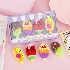 X920 Ensemble de gommes en caoutchouc mignonnes en forme de bonbons, fruits et glaces 3D de dessin animé Kawaii pour enfants - Product Image 3