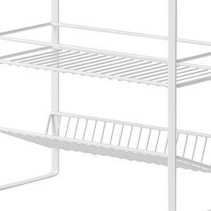 Étagère de rangement pour salle de bain Jialimei, 3 niveaux, en fer forgé blanc, sans installation requise, pour toilettes, cuisine, bureau - Product Image 4