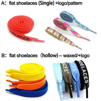 Lacets de Chaussures Plats Creux Imprimés sur Mesure en Gros pour Baskets, Bottes et Chaussures de Sport