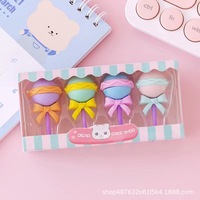Crème glacée mignonne et gomme à sucettes gomme à dessert pour enfants école bureau petite fille promotionnelle